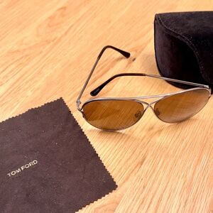 Tom Ford Peter Metal Aviator Sunglasses